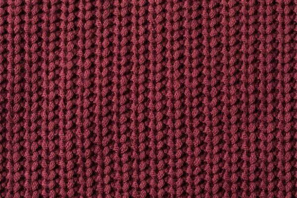 Texture of burgundy sweater — Stock Photo, Image