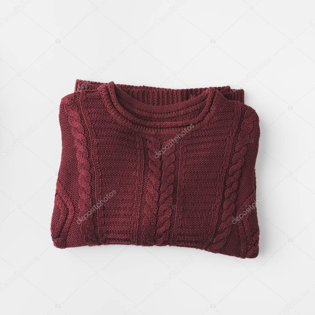 marsala knitted sweater