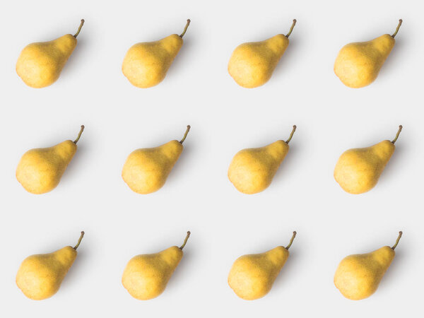 шаблон вкусных груш, изолированных на белом
