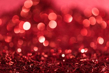 bokeh kırmızı parlak konfeti ile Noel arka plan
