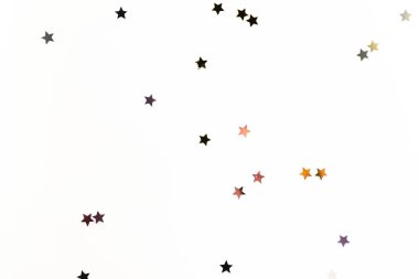 Noel altın konfeti izole üzerinde beyaz arka plan yıldız