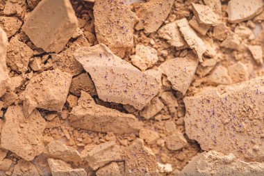 arka plan olarak ezilmiş kozmetik tozu Üstten Görünüm