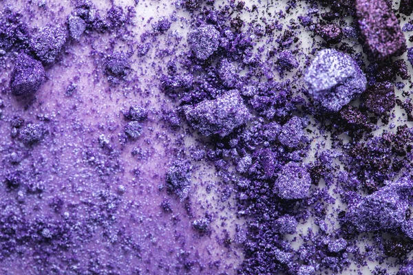 Vista Superior Las Sombras Ojos Cosméticos Púrpura Derramados —  Fotos de Stock