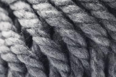 close up view of grey yarn ball clipart