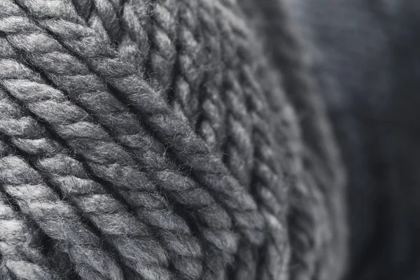 Close View Grey Yarn Ball — Stock Photo, Image