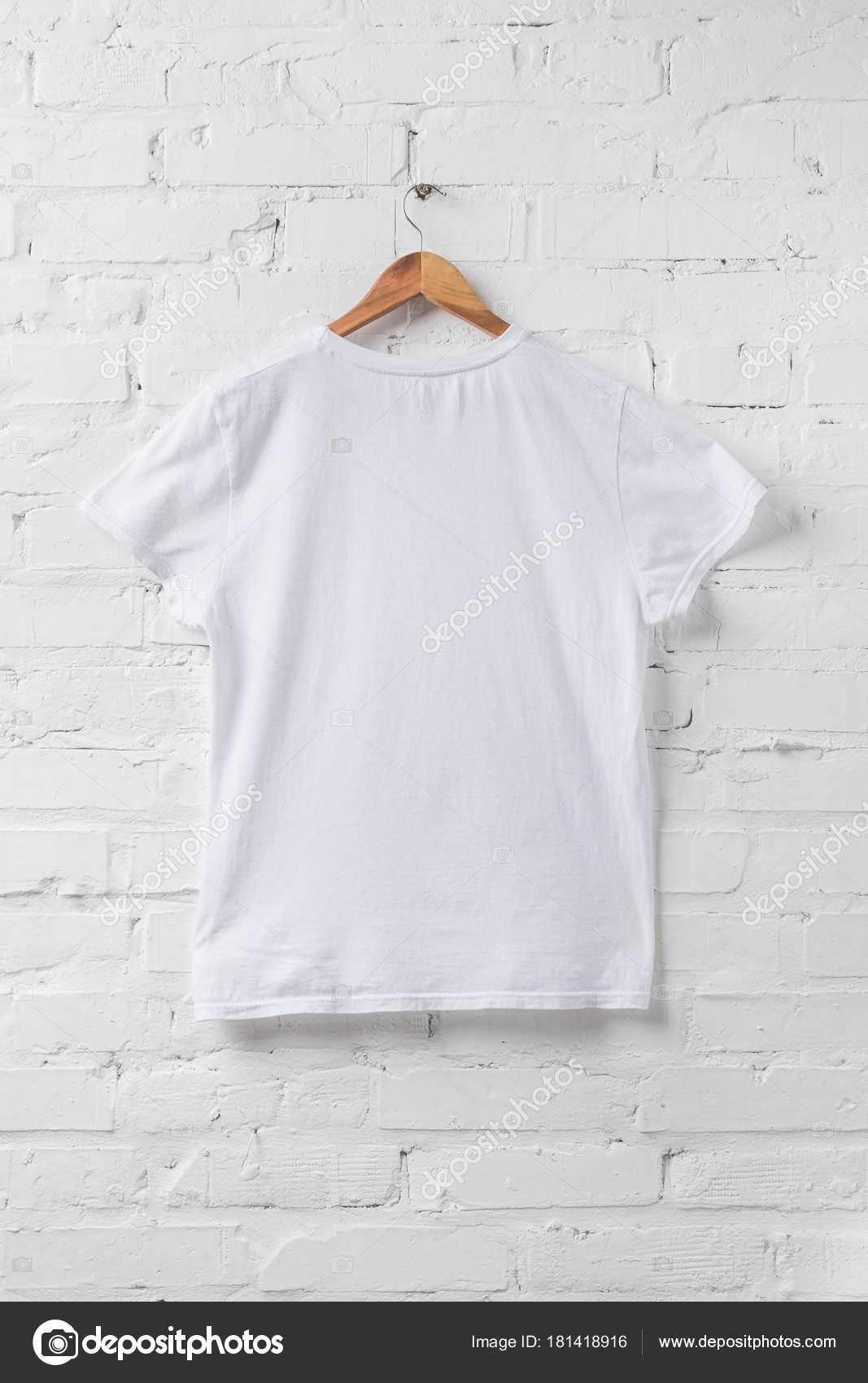 white t shirt on hanger