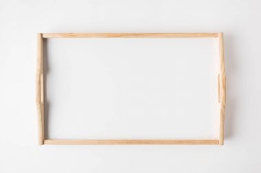 boş tepsi üstten görünüm üzerinde beyaz masa üstü