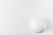top view of volleyball ball on white surface