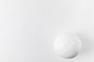 top view of volleyball ball on white surface clipart