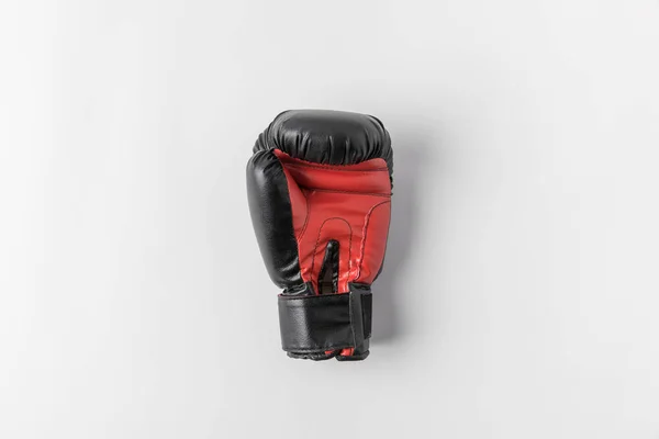 Vista Superior Luva Boxe Superfície Branca — Fotografia de Stock