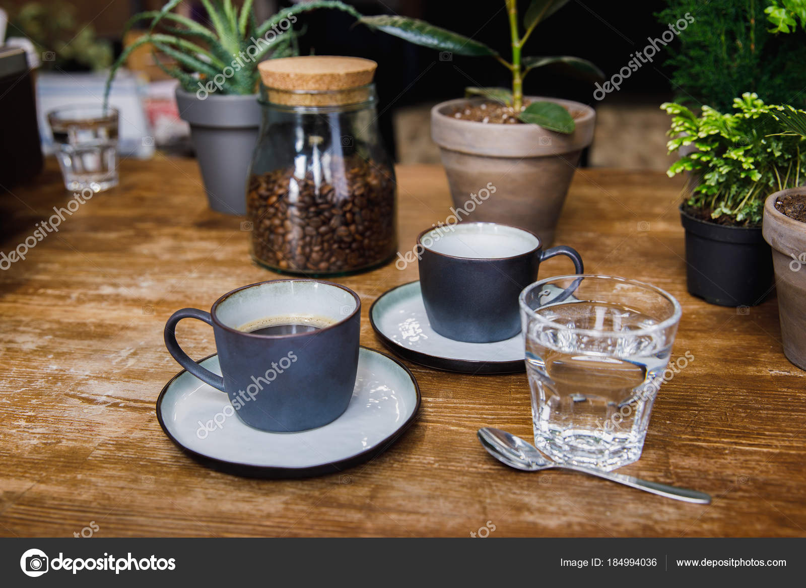 Cups Coffee Glass Water Table Cozy Coffee Shop Stock Photo By C Antonmatyukha Cups Coffee Glass Water Table Cozy Coffee Shop Stock Photo By C Antonmatyukha
