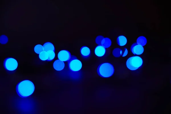 Absztrakt Sötét Húsú Kék Bokeh — Stock Fotó