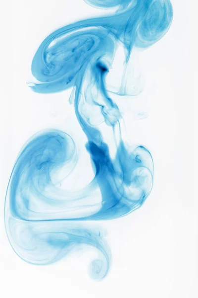 Abstract Blue Ink Splash Isolated White — Stock Photo, Image