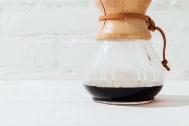 Atış chemex filtre koni ile alternatif kahve kapatmak 