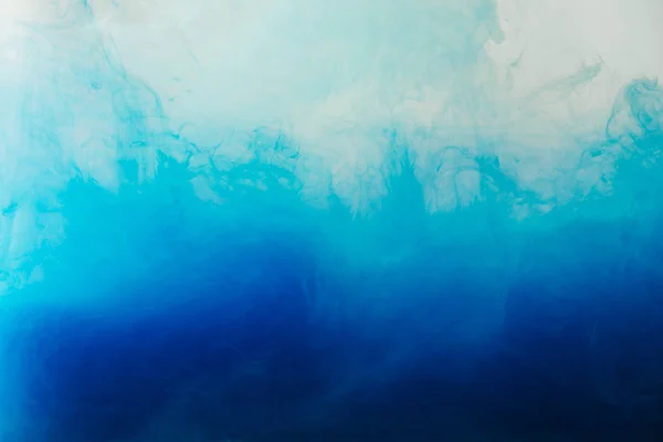 Крупный План Смешивания Синих Бирюзовых Красок Брызги Воде — стоковое фото
