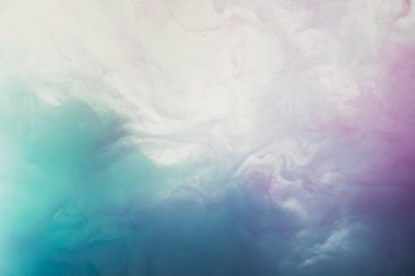 abstract light background with flowing blue and purple watercolor paint clipart