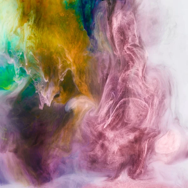 Creative Background Violet Orange Flowing Paint — Stock Photo, Image