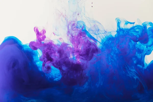 Background Flowing Blue Purple Gouache Paint Water — Stock Photo, Image