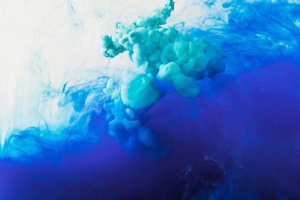 Абстрактный Фон Голубыми Бирюзовыми Чернилами Воде — стоковое фото