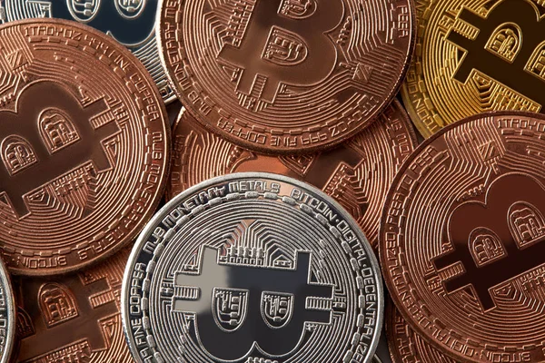 Bitcoins — Fotografie, imagine de stoc
