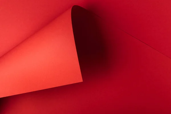 Dekorativní Kreativní Zářivě Červené Abstraktní Papírové Pozadí — Stock fotografie