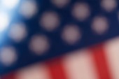 blurred image of united states of america flag