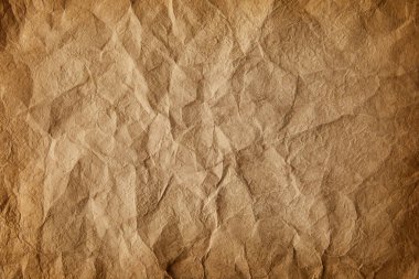 full frame image of old crumpled paper background  clipart