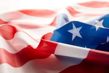 closeup view of united states of america flag  clipart