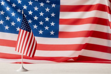 Amerika Birleşik Devletleri bayrak direği ve bayrak portre görünümü