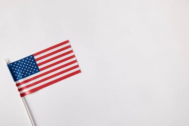 Amerika Birleşik Devletleri bayrak direğine üstten görünüm beyaz yüzeyi 