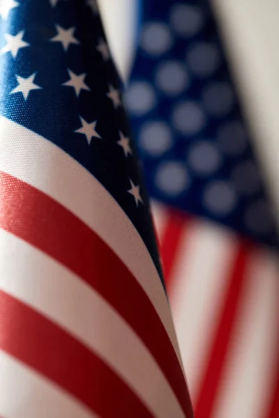 Крупним Планом Вид Єднані Держави Прапори Америки — стокове фото