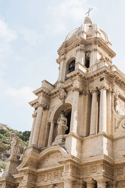 Scicli Itálie Října 2019 Nízký Úhel Pohledu Starobylý Kostel San — Stock fotografie