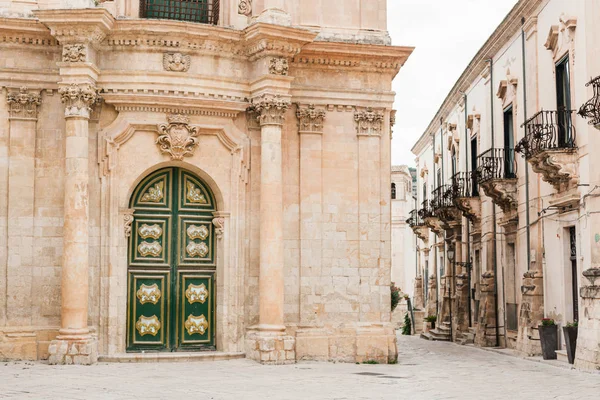 Scicli Italië Oktober 2019 Barokke Gevel Van San Michele Arcangelo — Stockfoto