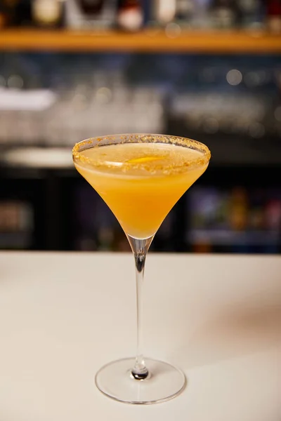 Margarita Glass Sweet Cocktail Bar Counter — Stock Photo, Image