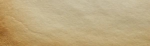 Top View Vintage Beige Paper Texture Copy Space Panoramic Shot — Stock Photo, Image