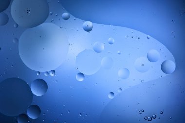 Karışık su ve yağdan mavi renkte güzel renk arkaplanı