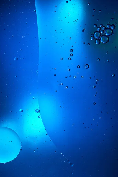 Creative Abstract Blue Color Background Mixed Water Oil — Stock Photo, Image