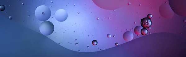 Panoramic Shot Blue Purple Color Background Mixed Water Oil — Stock Photo, Image
