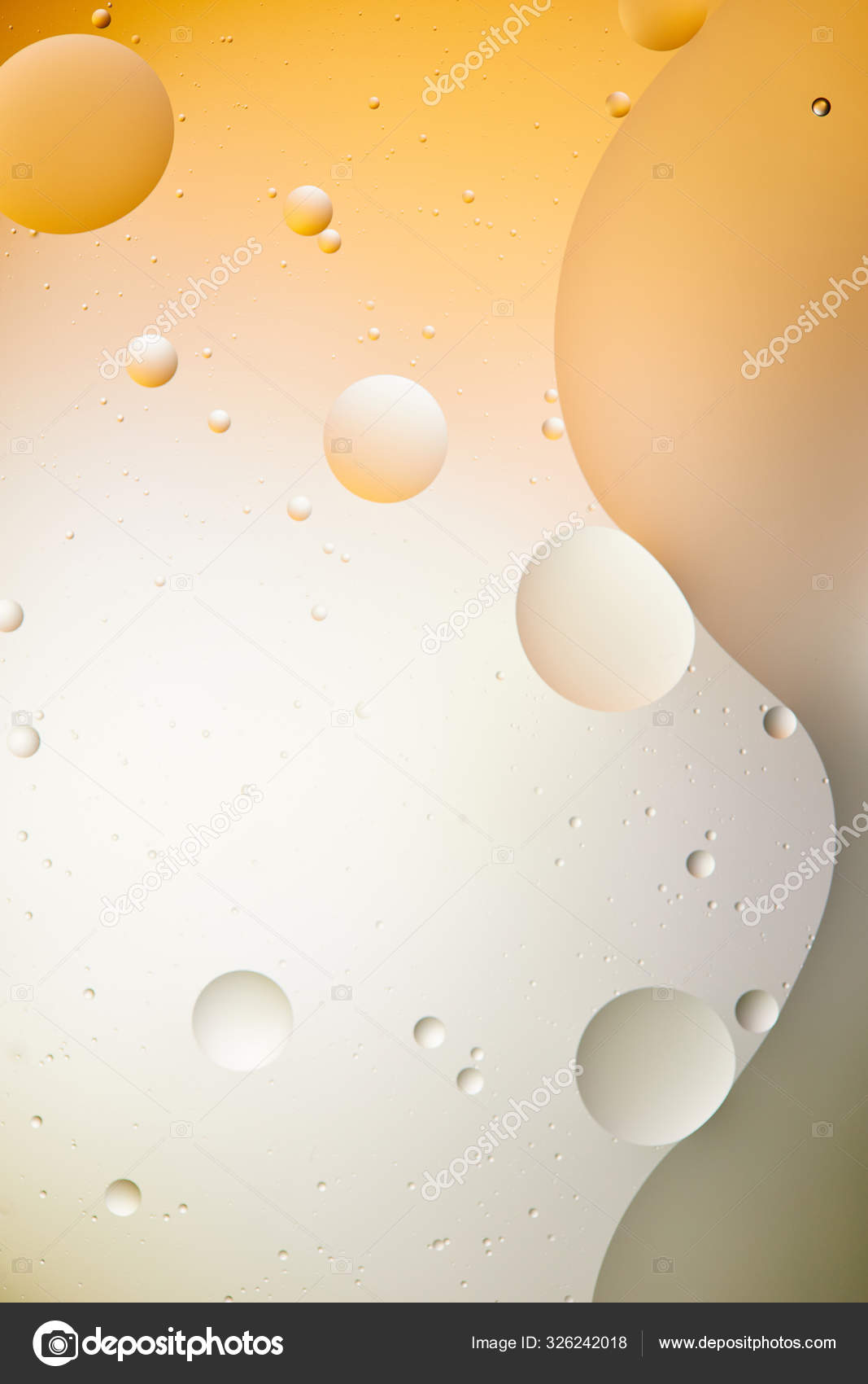 Beautiful Abstract Background Mixed Water Oil Light Orange Grey