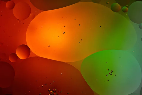 Abstract Creative Green Red Color Background Mixed Water Oil Bubbles — Stock Photo, Image