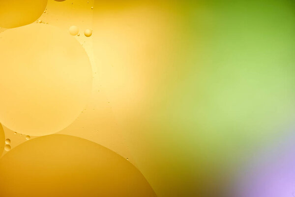 Beau Fond Abstrait Mélange Eau Huile Couleur Orange Violette Verte — Photo