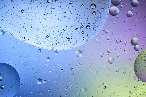 Hermoso Fondo Abstracto Agua Mezclada Aceite Color Azul Púrpura Verde —  Fotos de Stock