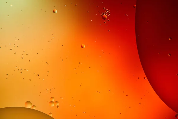 Hermoso Fondo Abstracto Agua Mezclada Aceite Color Naranja Rojo — Foto de Stock