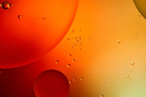 Hermoso Fondo Abstracto Agua Mezclada Aceite Color Naranja Rojo —  Fotos de Stock