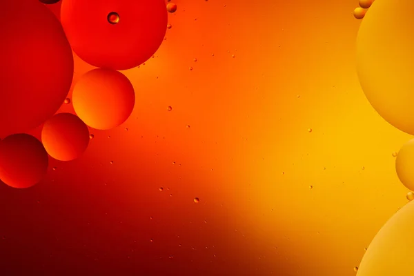 Hermoso Fondo Abstracto Agua Mezclada Aceite Color Naranja — Foto de Stock