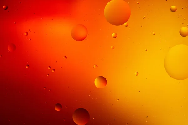 Abstracte Macro Oranje Rode Kleur Achtergrond Van Gemengd Water Olie — Stockfoto