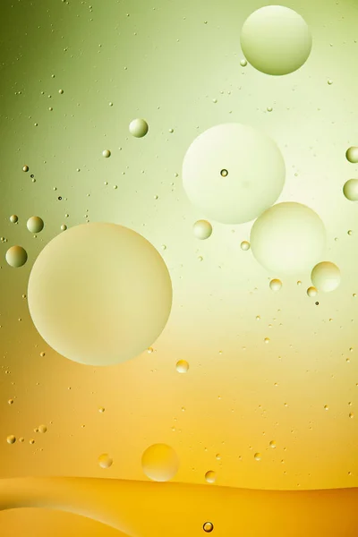 Sfondo Creativo Acqua Mista Olio Colore Verde Arancione — Foto Stock