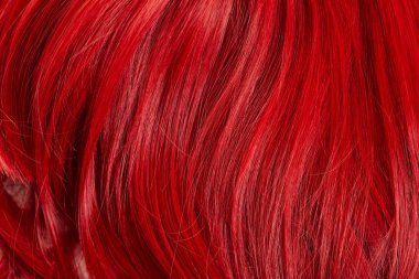 Close up view of red colored hair clipart