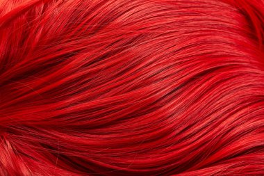 Close up view of colored red hair  clipart