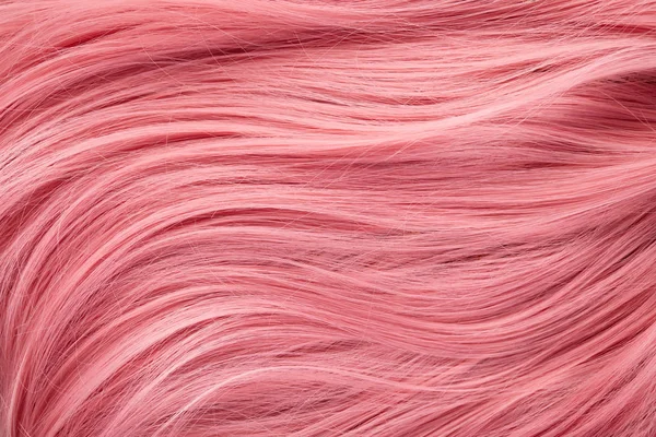 Close View Colored Pink Hair — Stock Photo, Image